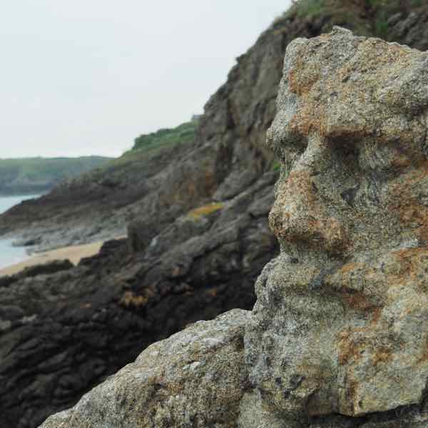 Figure at Rochers Sculptés in Rothéneuf, France