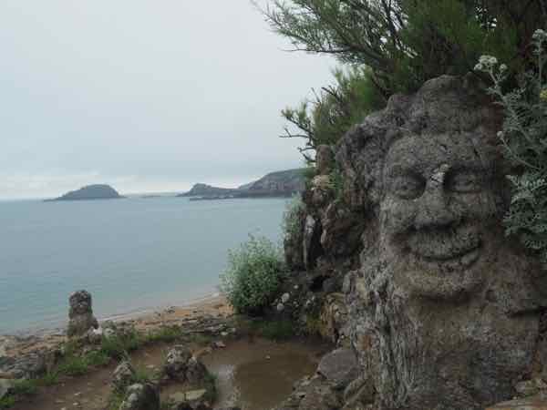 Figure at Rochers Sculptés in Rothéneuf, France