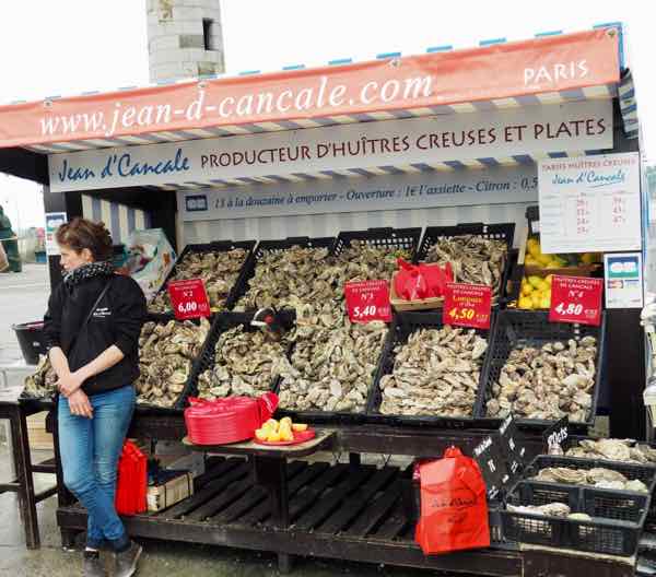 Cancale oyster market, Brittany, France. J Chung