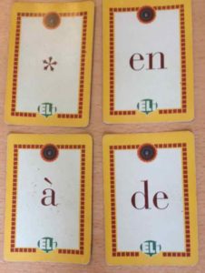 French immersion at Accent Francais: preposition cards