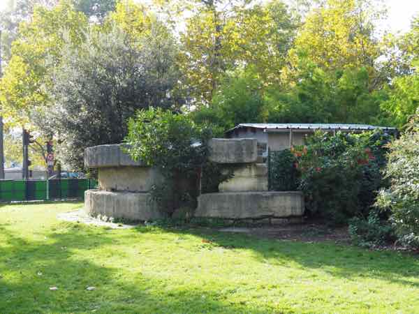 Bastille stones at Square Henri Galli