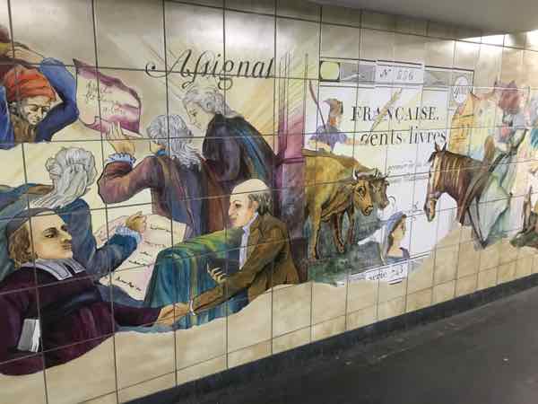 Mural at the Bastille Metro