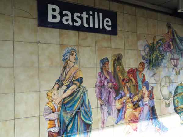 Mural at the Bastille Metro