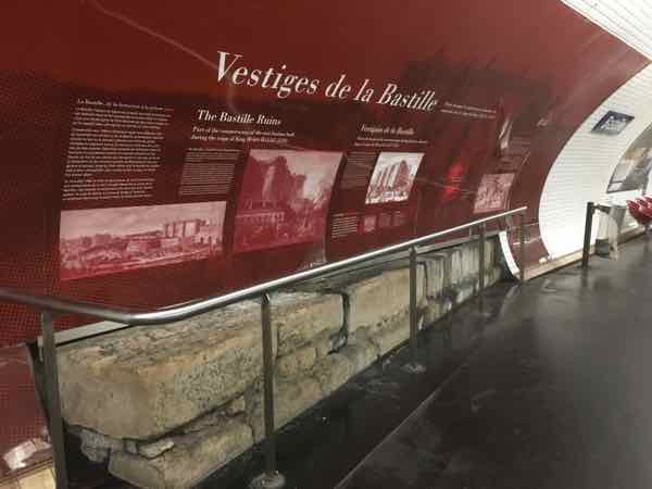 A piece of the Bastille fortress’ foundation