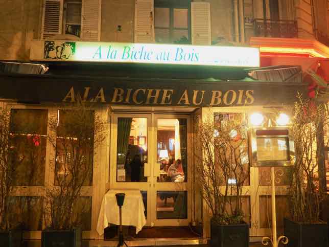 Parisian Bistro With Traditional French Cuisine A La Biche