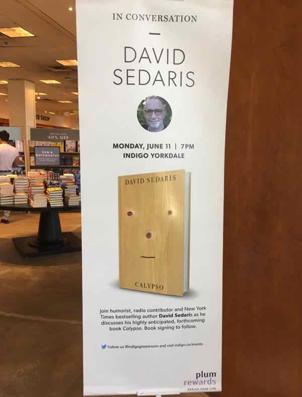 Funny side of France as told by David Sedaris--book talk in Toronto