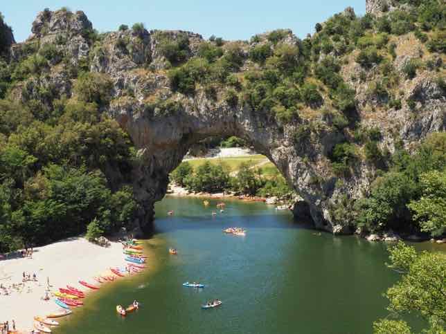 kayakers on the Ardeche river