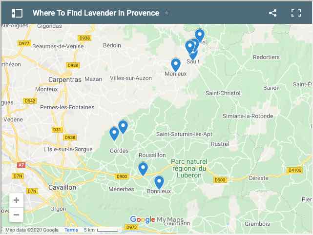 Where To Find Lavender In Provence Map