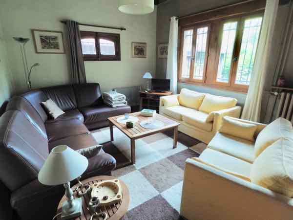 Living room at Airbnb in Etretat