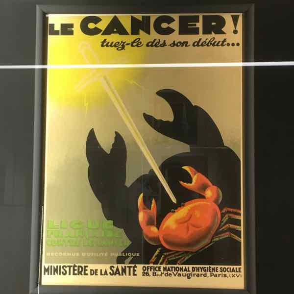Cancer poster at Inside Musee Curie