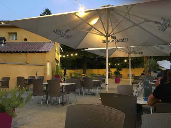 Terrace at Bistrot Cayou, Vallon Pont d'Arc (J. Chung)