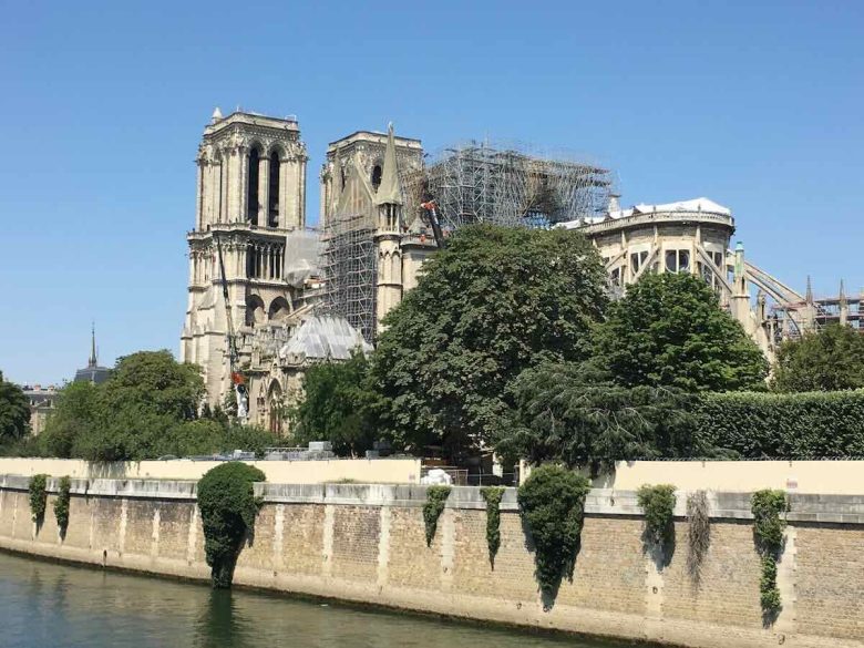 Notre Dame Cathedral after the fire-July 2019