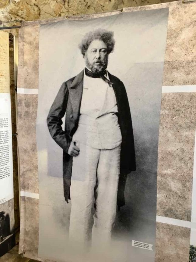 Alexandre Dumas from photo display at Chateau d'If (J. Chung)