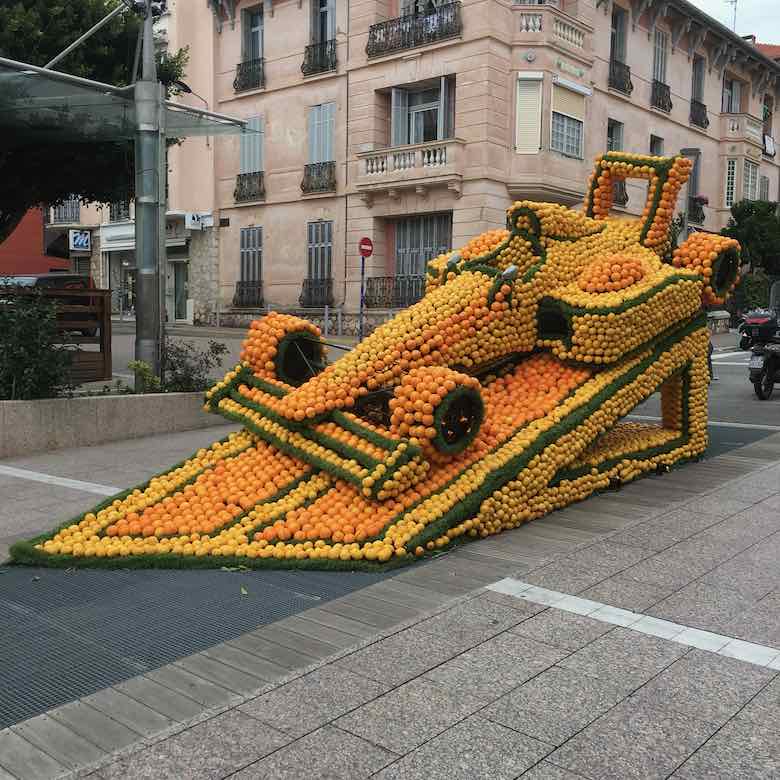 Fete du Citron Menton racing car sculpture (J. Chung)
