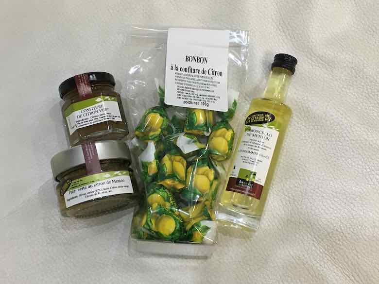 Lemon jam, pate candy and lemoncello