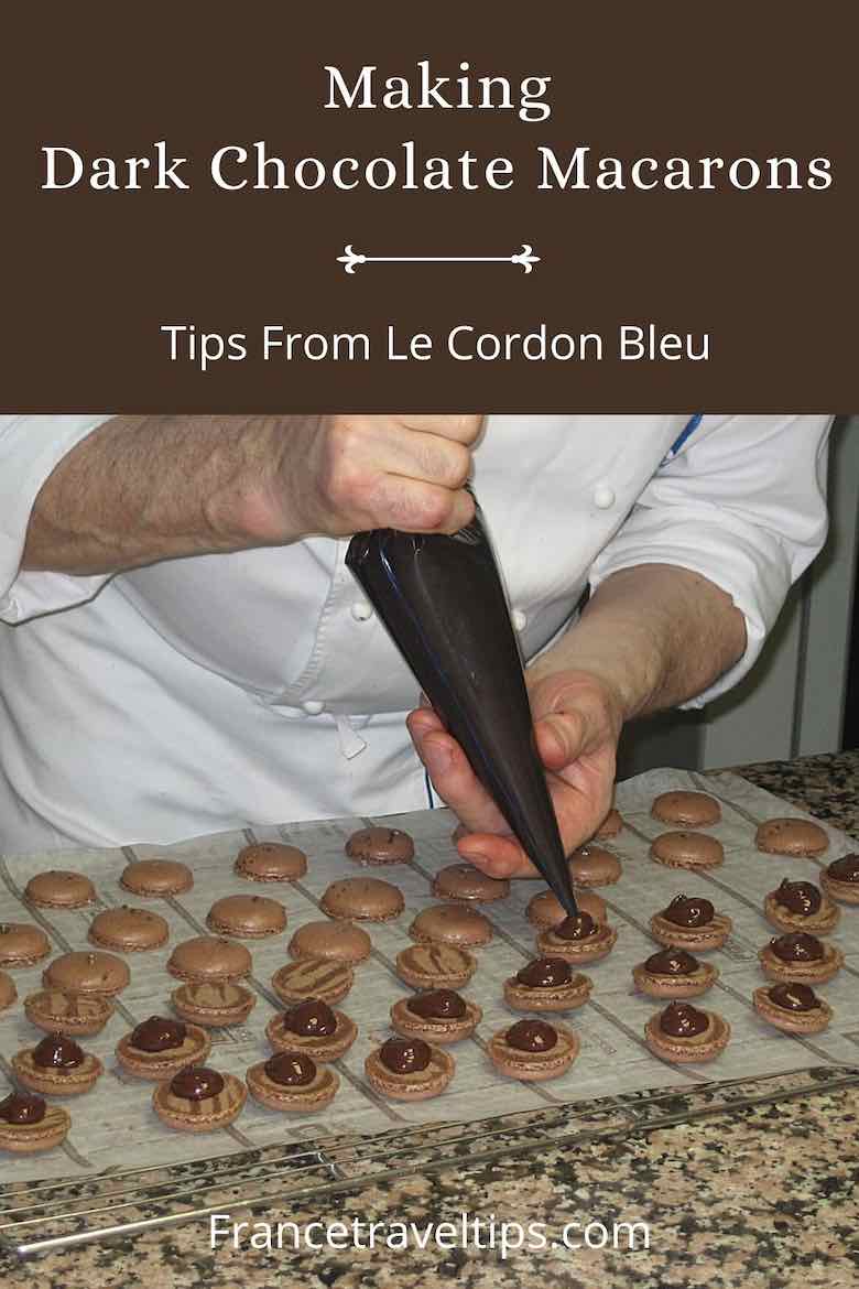 Making Dark Chocolate Macarons-Tips From Le Cordon Bleu