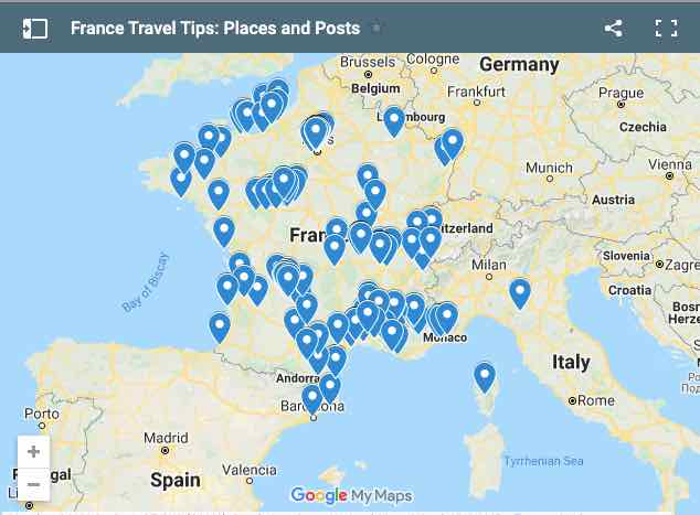 France Travel Tips Travel Map Of Blog Posts