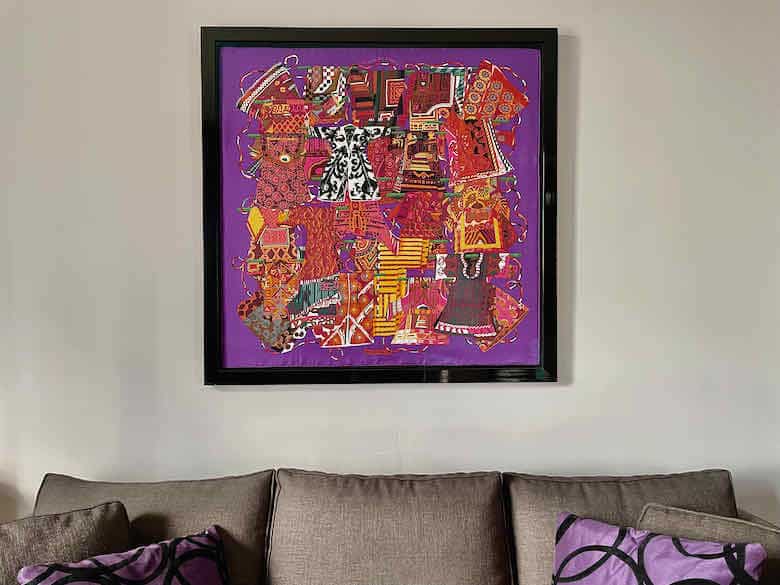 Professionally Framed Hermes Scarf