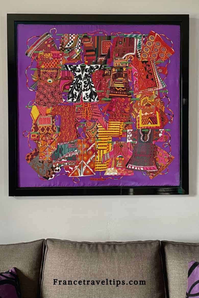 framed hermes scarves