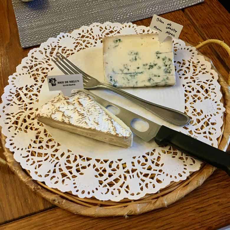 Brie de Melun and Bleu de Chevre Cheese