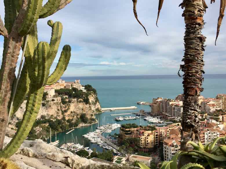 View from Jardin Exotique de Monaco