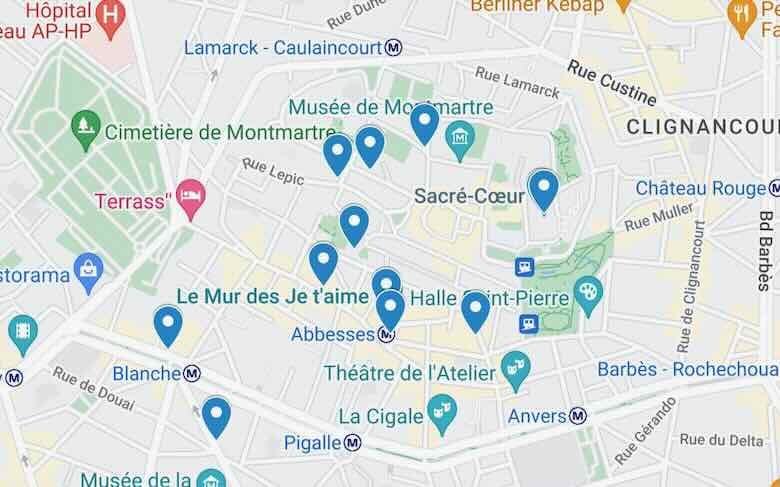 Unique spots in Montmartre
