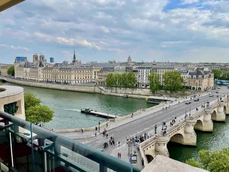 View of Pont Neuf and the left bank of Paris
