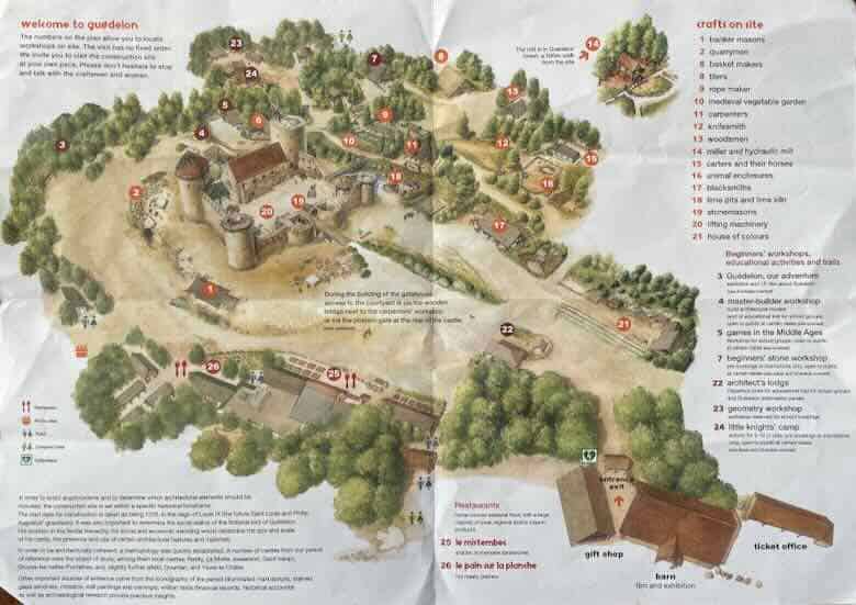 Guedelon site map