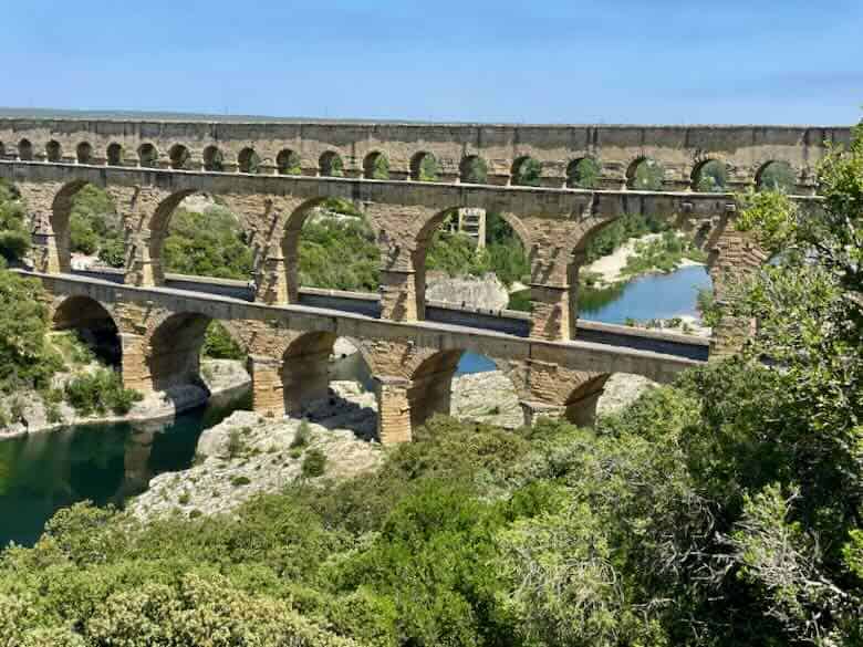 View of Pont du Gard from my hike