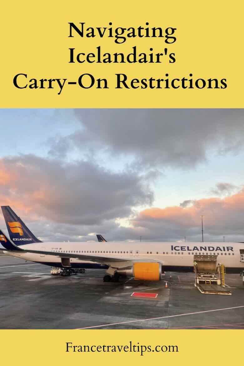 Icelandair plane-navigating their carry-on restrictions