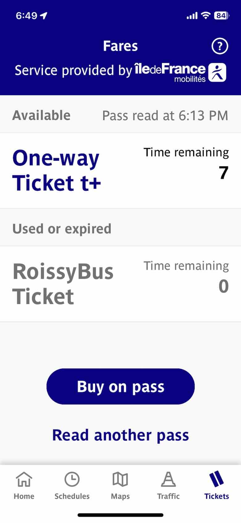 Bonjour app-status of tickets
