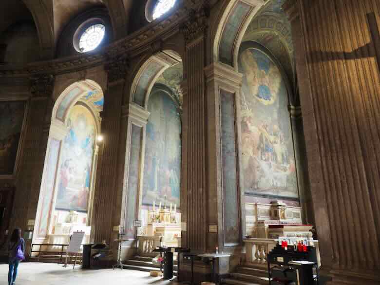 Paintings inside the Paris Pantheon