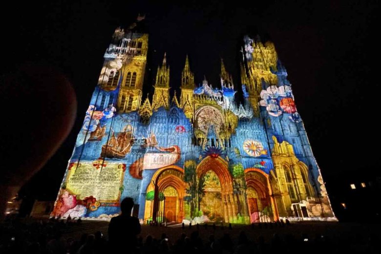 Rouen Cathedral light show