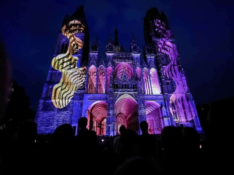 Cathedral of light show-Rouen