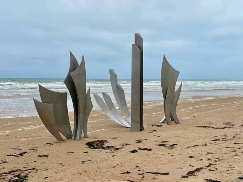 Sculpture, "The Braves" at Omaha Beach, Saint-Laurent-sur-Mer, France