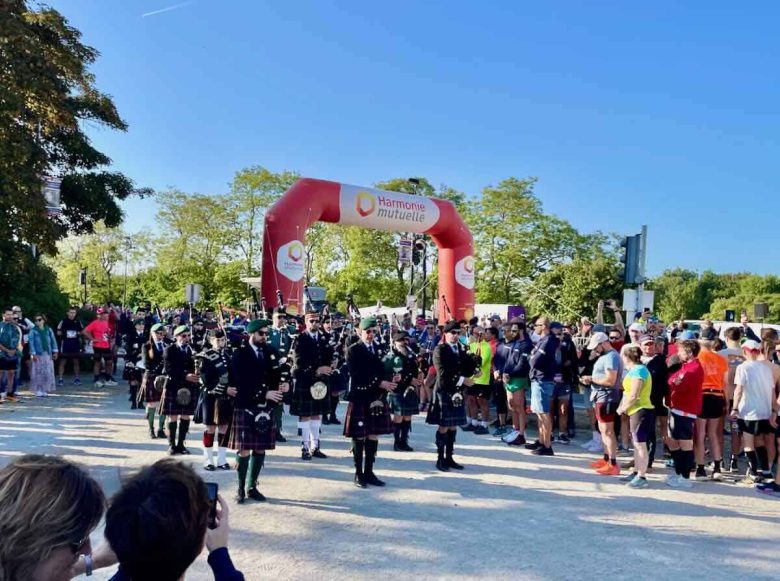 Start of the Pegasus Half Marathon, Benouville France