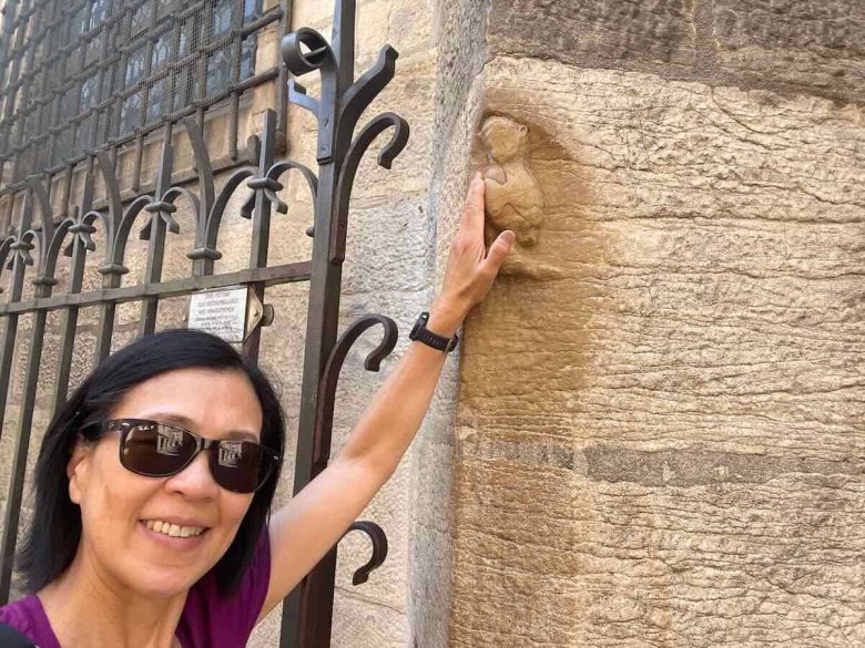 Rubbing the owl in Dijon
