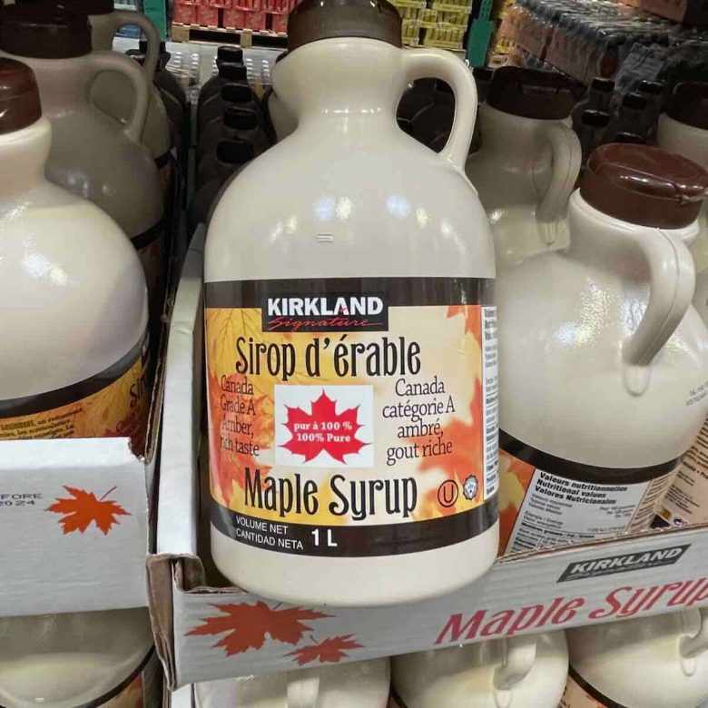 Canadian Maple Syrup for sale at Costco in France