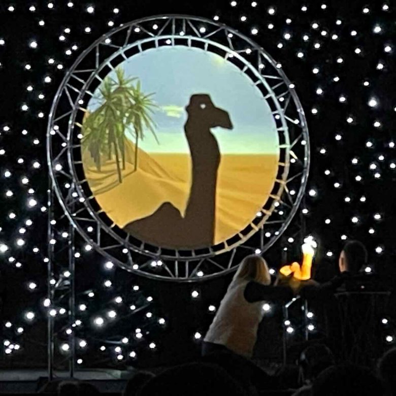 Shadow hand puppets at L’Odyssée Lumineuse 