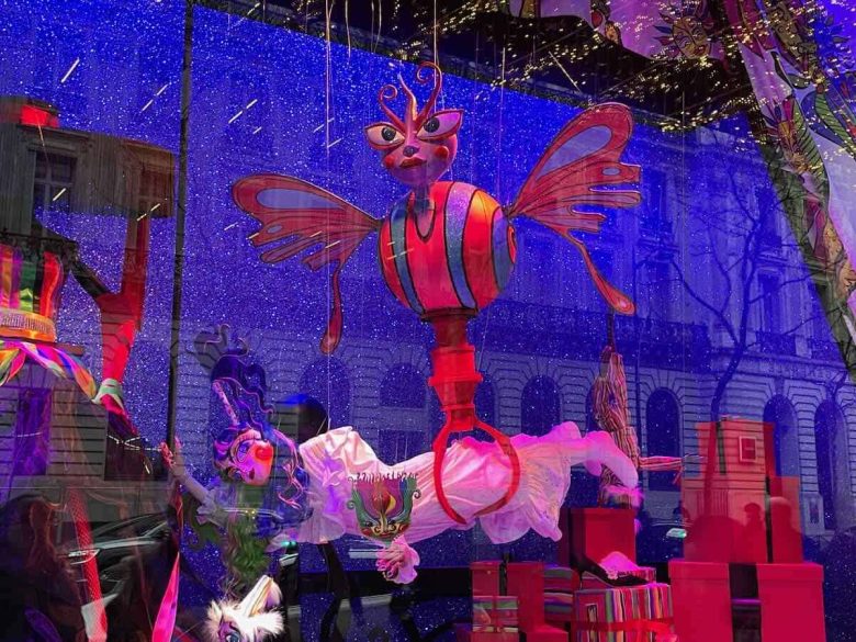 Christmas window at Galeries Lafayette, Paris