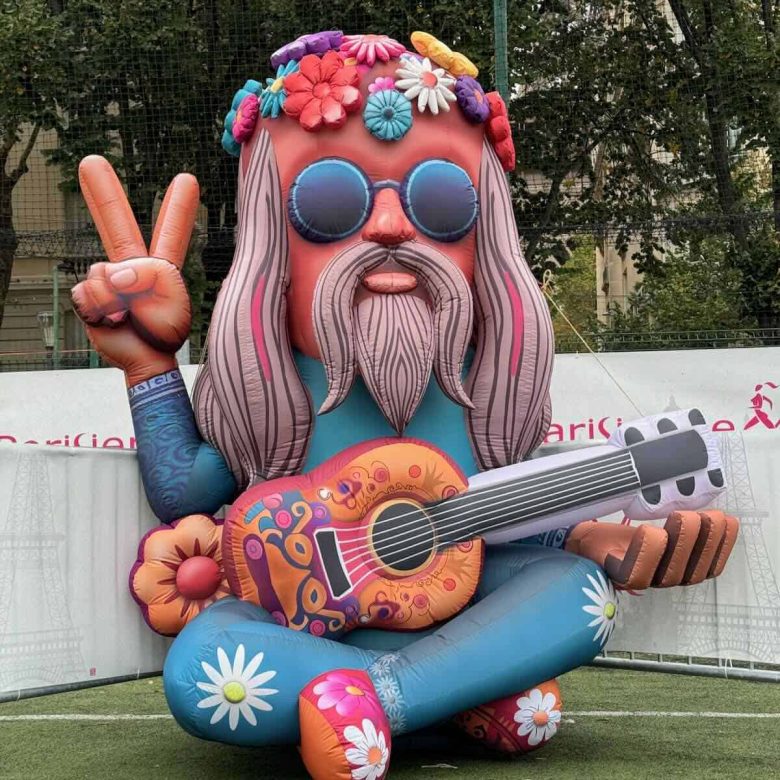 Inflatable "Peace Man" at La Parisienne