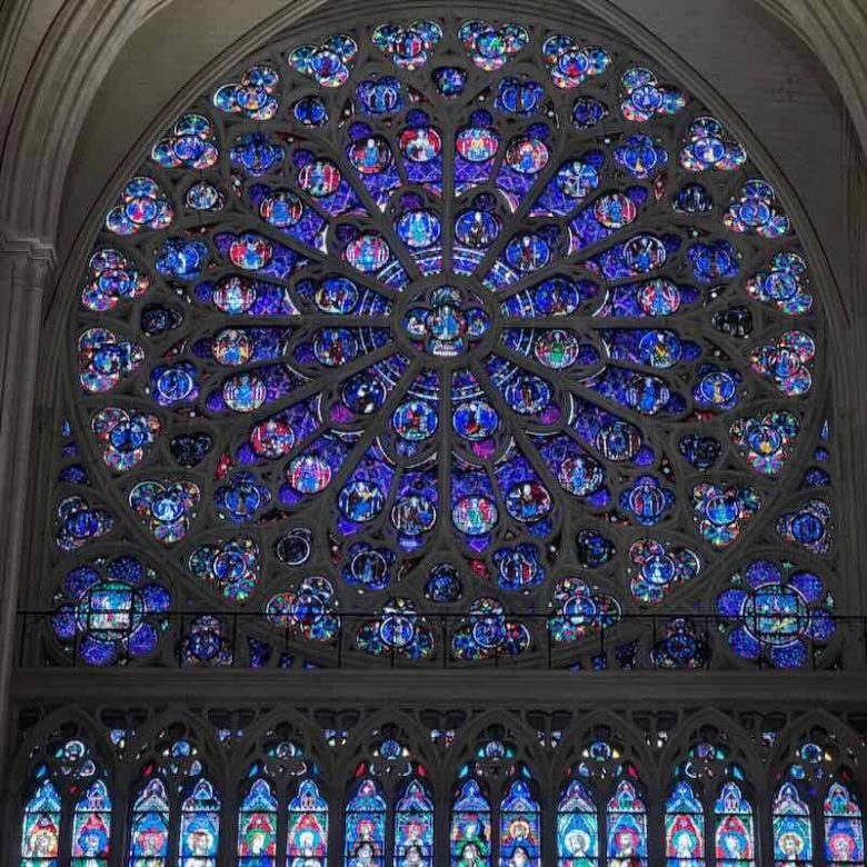 South Rose stained glass window-Notre Dame de Paris