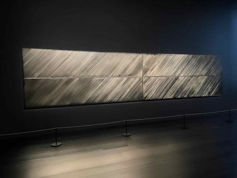 Art by Pierre Soulages at Musee Soulages in Rodez France