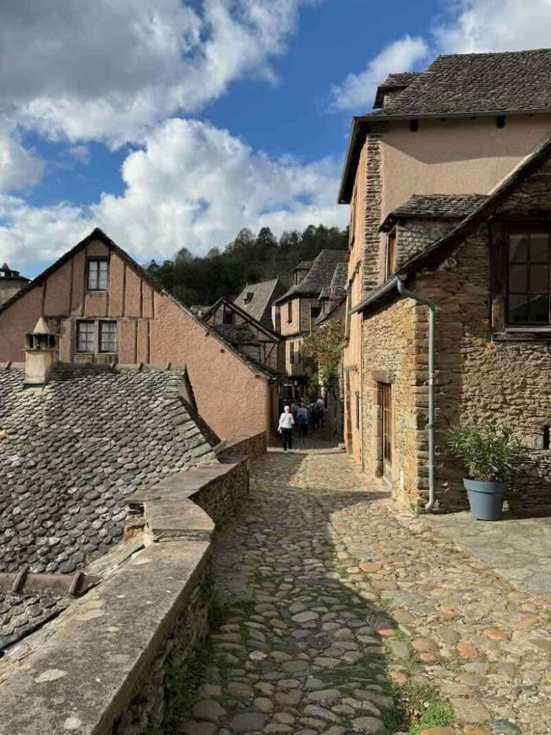 Cobblestone streets in Conques