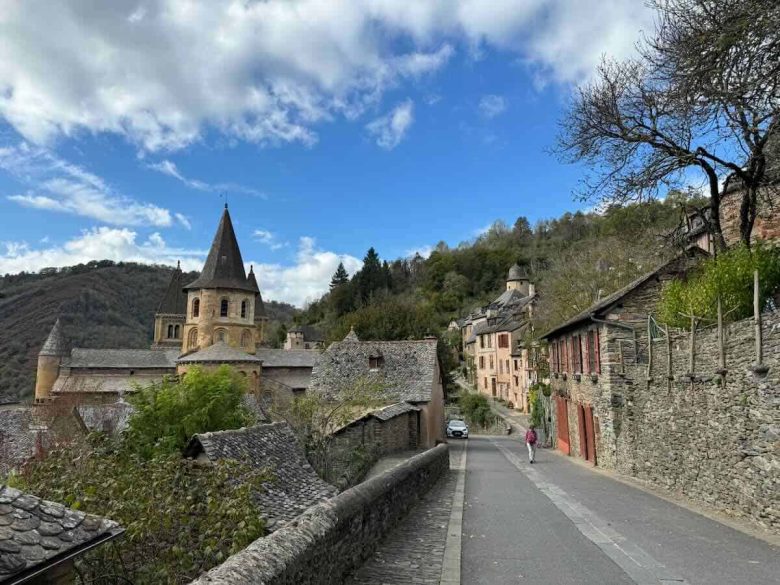 Main road in Conques France
