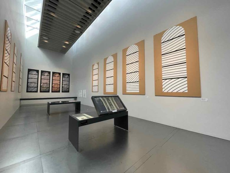 Conques Abbey exhibit at Soulages Museum in Rodez