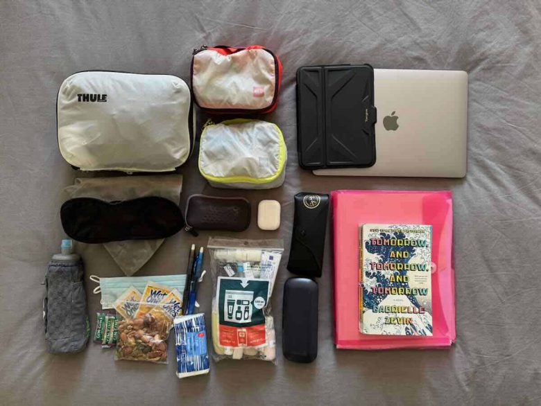 Essential items for personal item bag