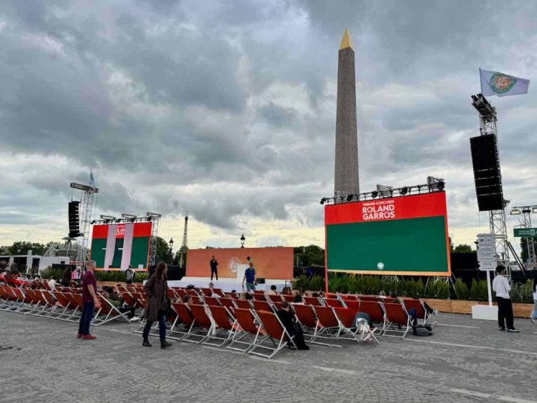 Roland-Garros fan zone at Place de la Concorde