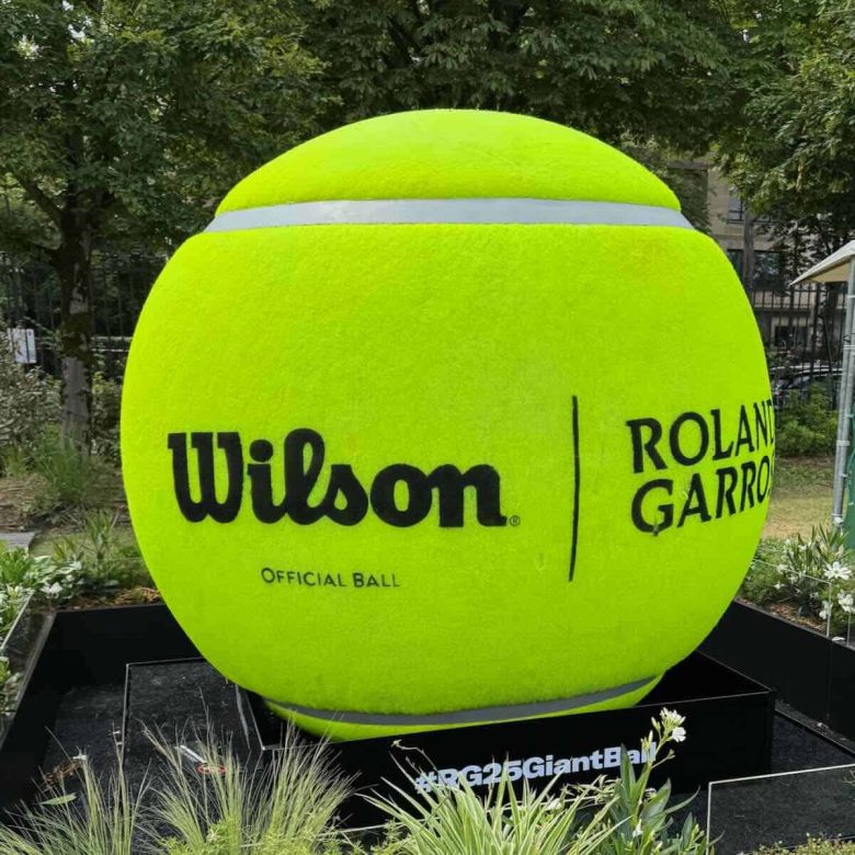 Wilson tennis ball at Roland-Garros stadium
